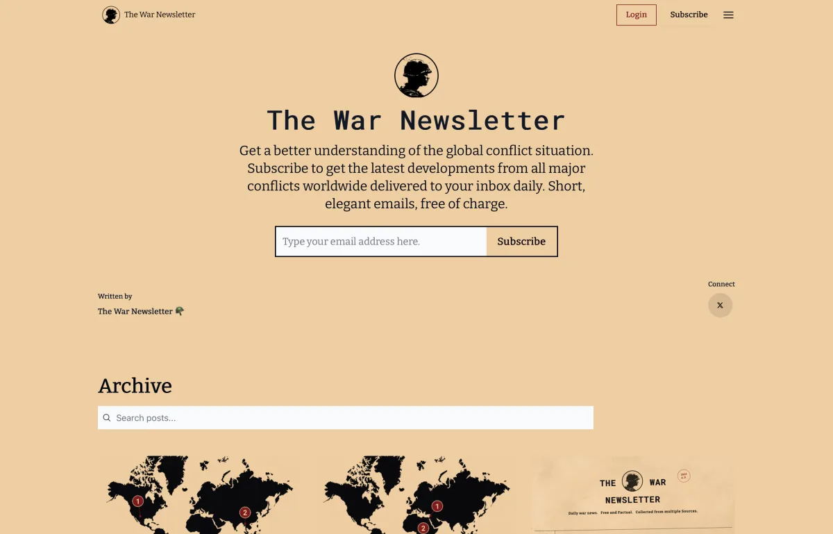 The War Newsletter